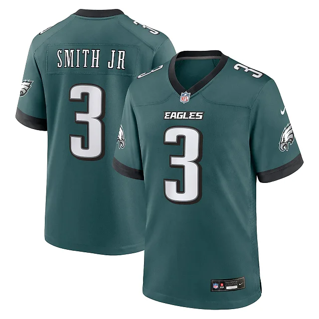 Zennovawear Nolan Smith Jr. Philadelphia Eagles Team Game Jersey - Midnight Green