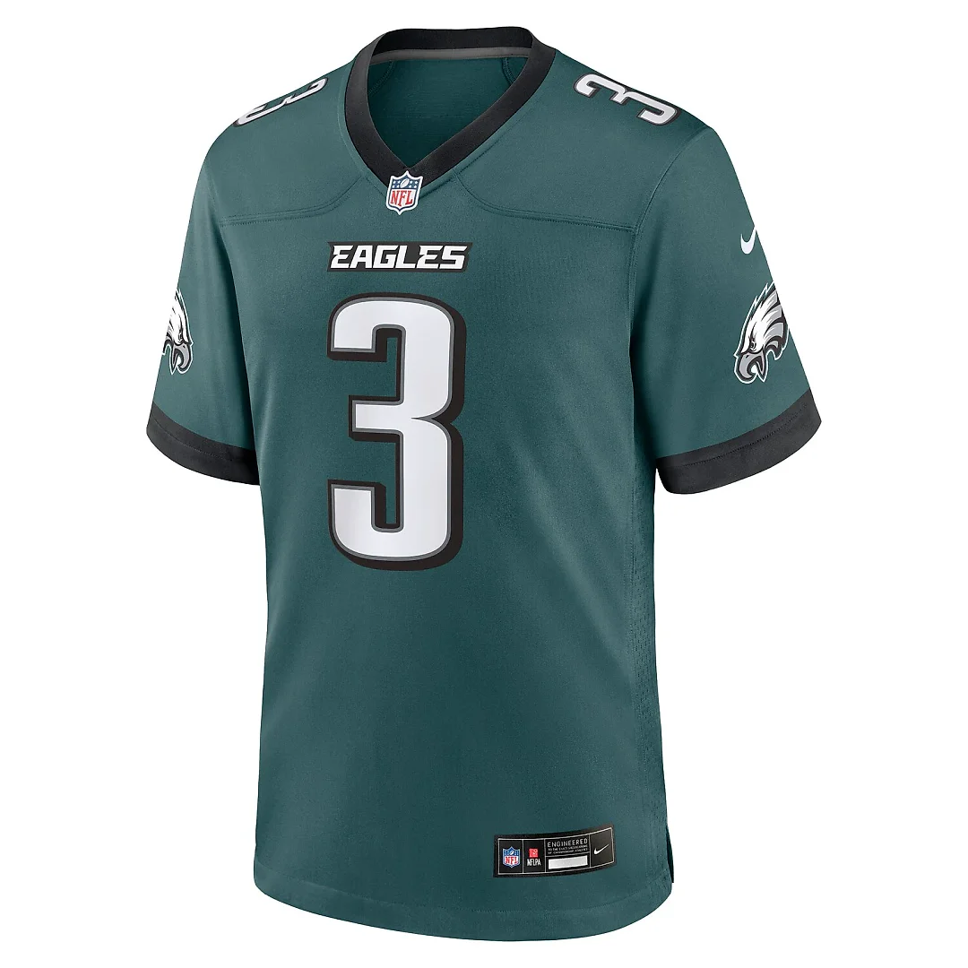 Zennovawear Nolan Smith Jr. Philadelphia Eagles Team Game Jersey - Midnight Green