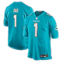 Zennovawear Number 1 Dad Miami Dolphins Game Jersey - Aqua