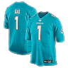 Zennovawear Number 1 Dad Miami Dolphins Game Jersey - Aqua