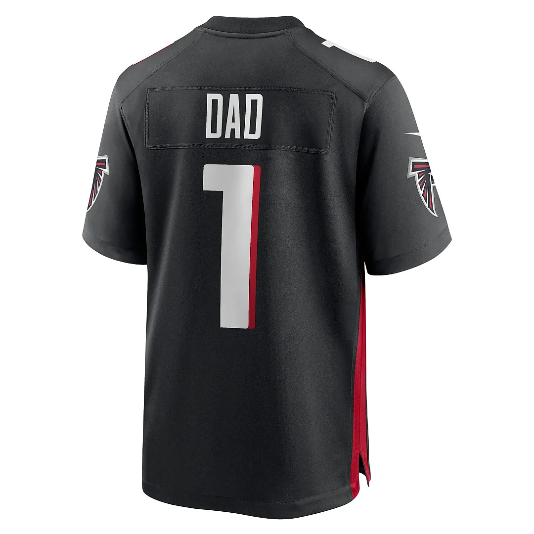 Zennovawear Number 1 Dad Atlanta Falcons Game Jersey - Black