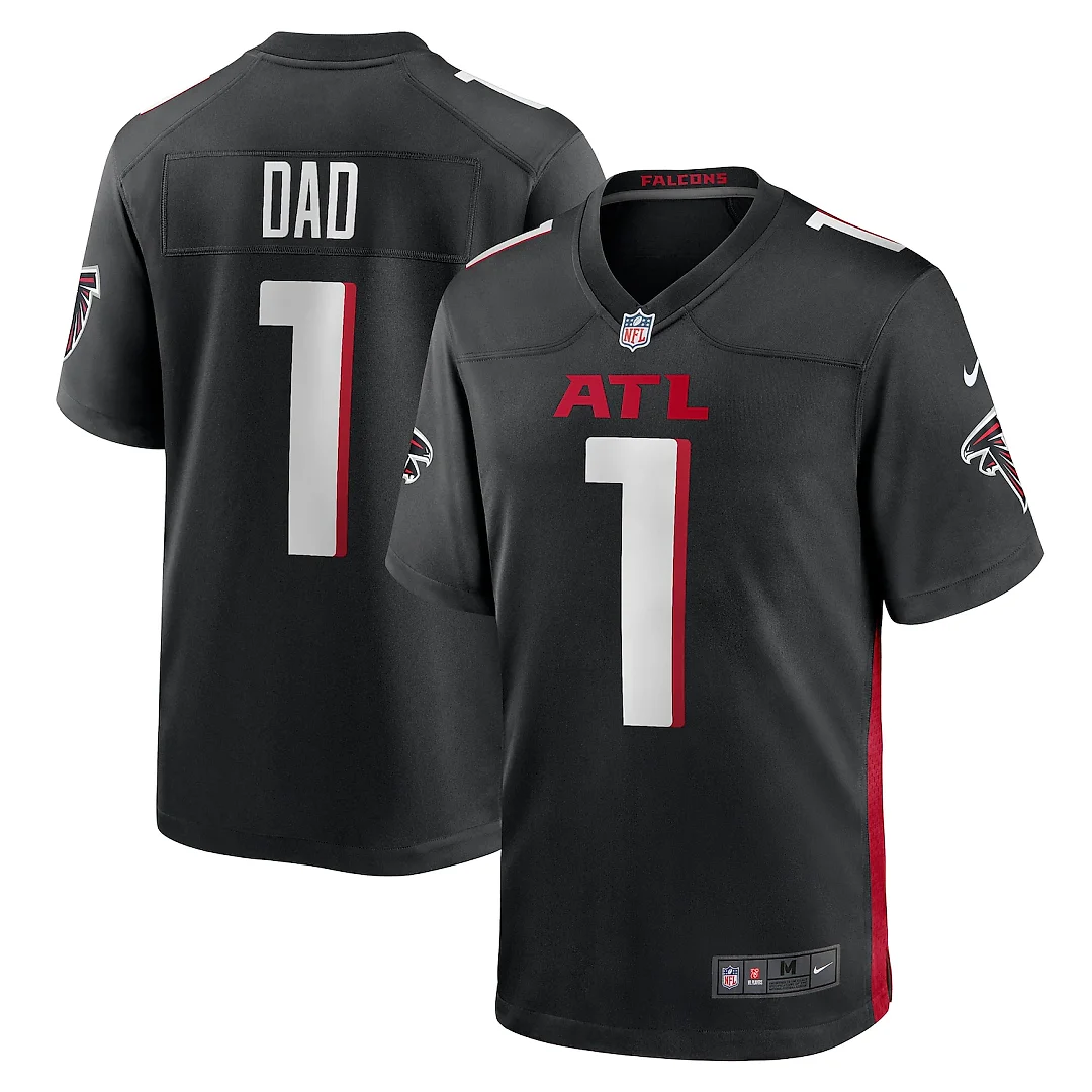 Zennovawear Number 1 Dad Atlanta Falcons Game Jersey - Black
