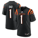 Zennovawear Number 1 Dad Cincinnati Bengals Game Jersey - Black
