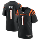 Zennovawear Number 1 Dad Cincinnati Bengals Game Jersey - Black