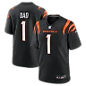 Zennovawear Number 1 Dad Cincinnati Bengals Game Jersey - Black