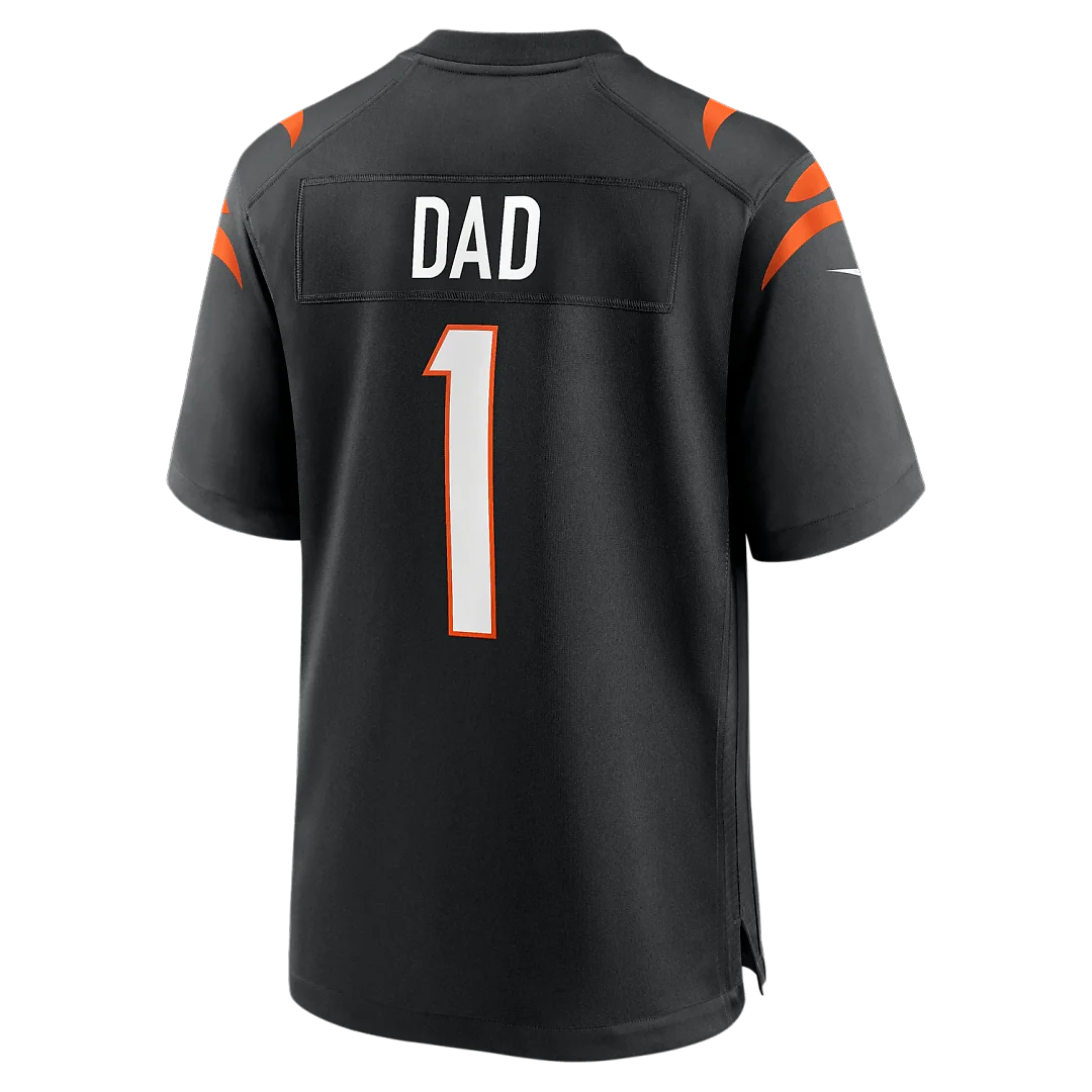 Zennovawear Number 1 Dad Cincinnati Bengals Game Jersey - Black