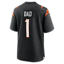 Zennovawear Number 1 Dad Cincinnati Bengals Game Jersey - Black