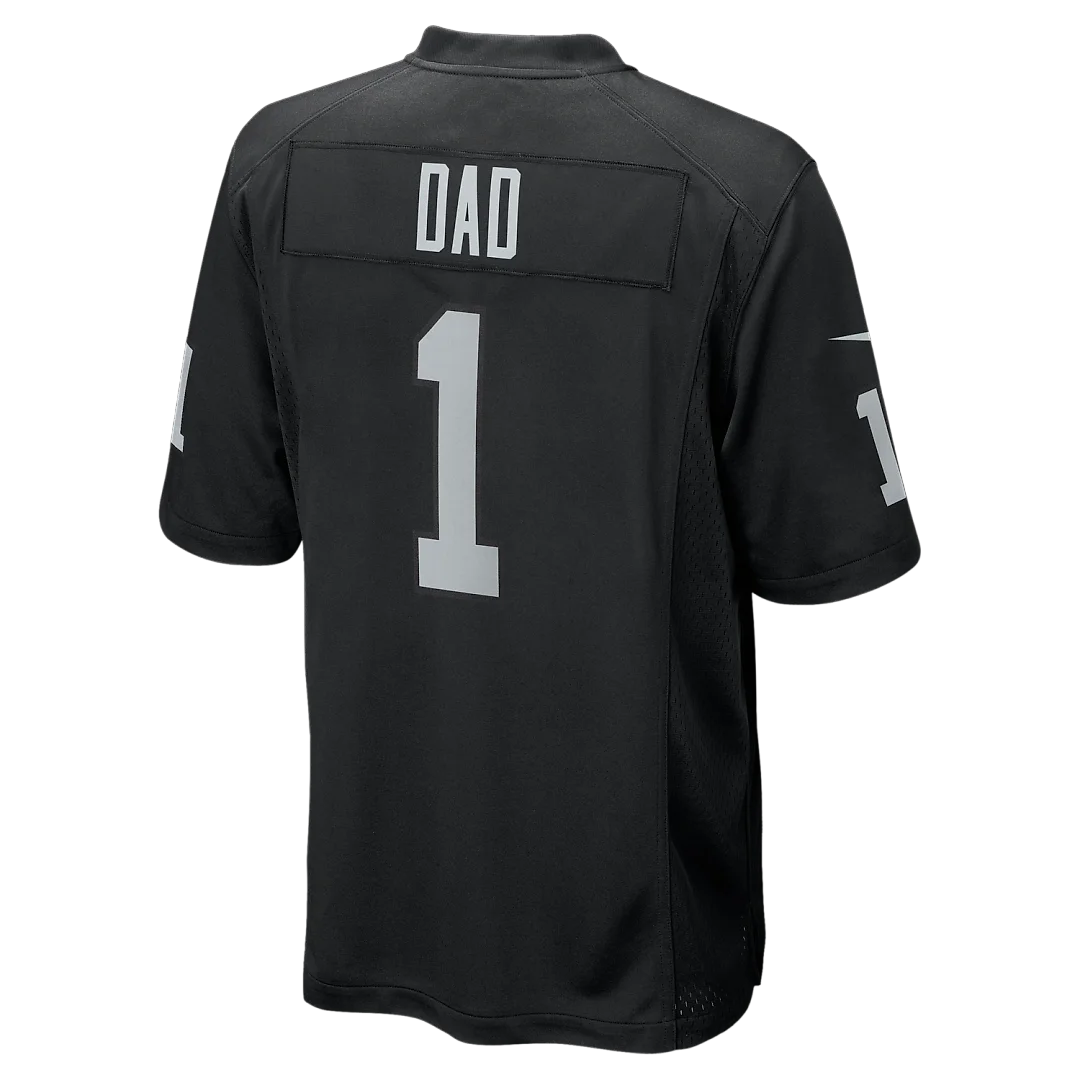Zennovawear Number 1 Dad Las Vegas Raiders Game Jersey - Black