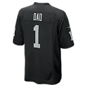 Zennovawear Number 1 Dad Las Vegas Raiders Game Jersey - Black