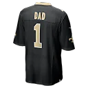 Zennovawear Number 1 Dad New Orleans Saints Game Jersey - Black