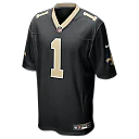Zennovawear Number 1 Dad New Orleans Saints Game Jersey - Black