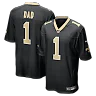 Zennovawear Number 1 Dad New Orleans Saints Game Jersey - Black