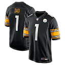 Zennovawear Number 1 Dad Pittsburgh Steelers Game Jersey - Black