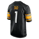 Zennovawear Number 1 Dad Pittsburgh Steelers Game Jersey - Black