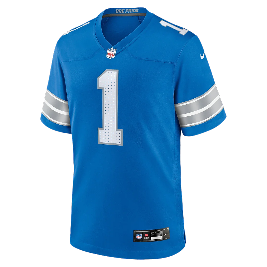 Zennovawear Number 1 Dad Detroit Lions Game Jersey - Blue