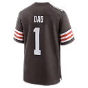 Zennovawear Number 1 Dad Cleveland Browns Game Jersey - Brown