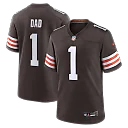 Zennovawear Number 1 Dad Cleveland Browns Game Jersey - Brown
