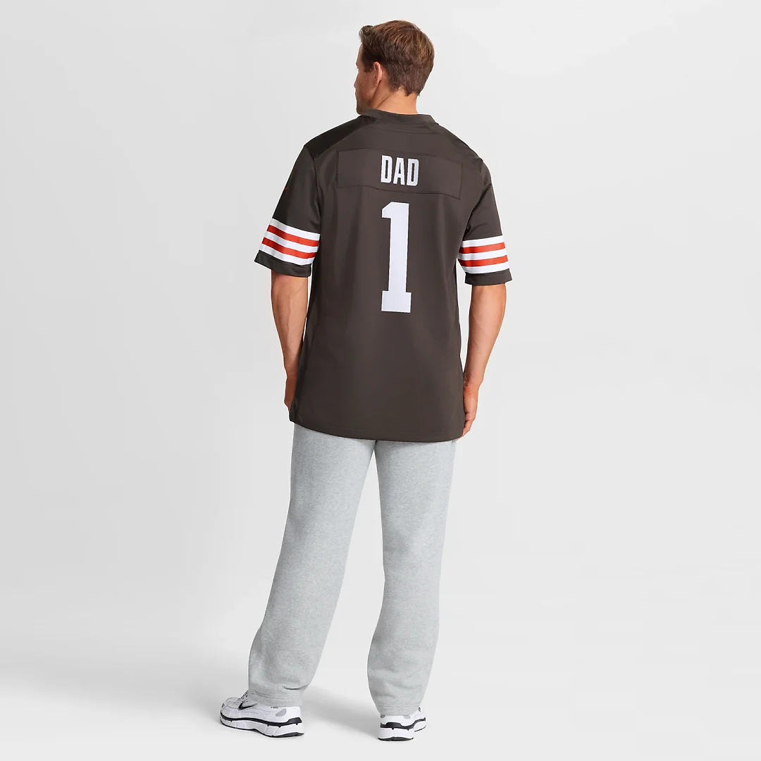 Zennovawear Number 1 Dad Cleveland Browns Game Jersey - Brown