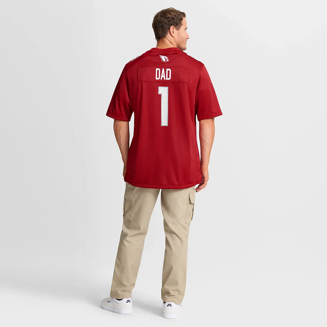 Zennovawear Number 1 Dad Arizona Cardinals Game Jersey - Cardinal