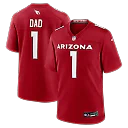 Zennovawear Number 1 Dad Arizona Cardinals Game Jersey - Cardinal