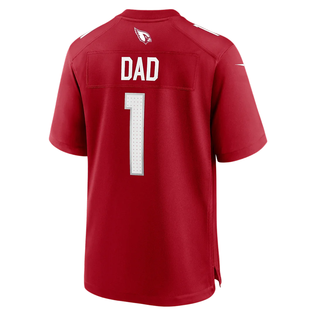 Zennovawear Number 1 Dad Arizona Cardinals Game Jersey - Cardinal