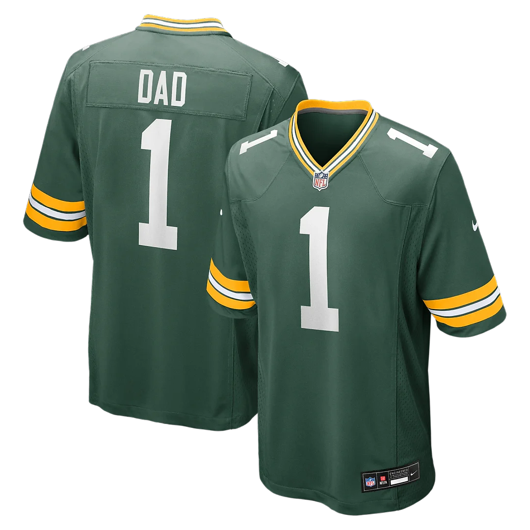 Zennovawear Number 1 Dad Green Bay Packers Game Jersey - Green