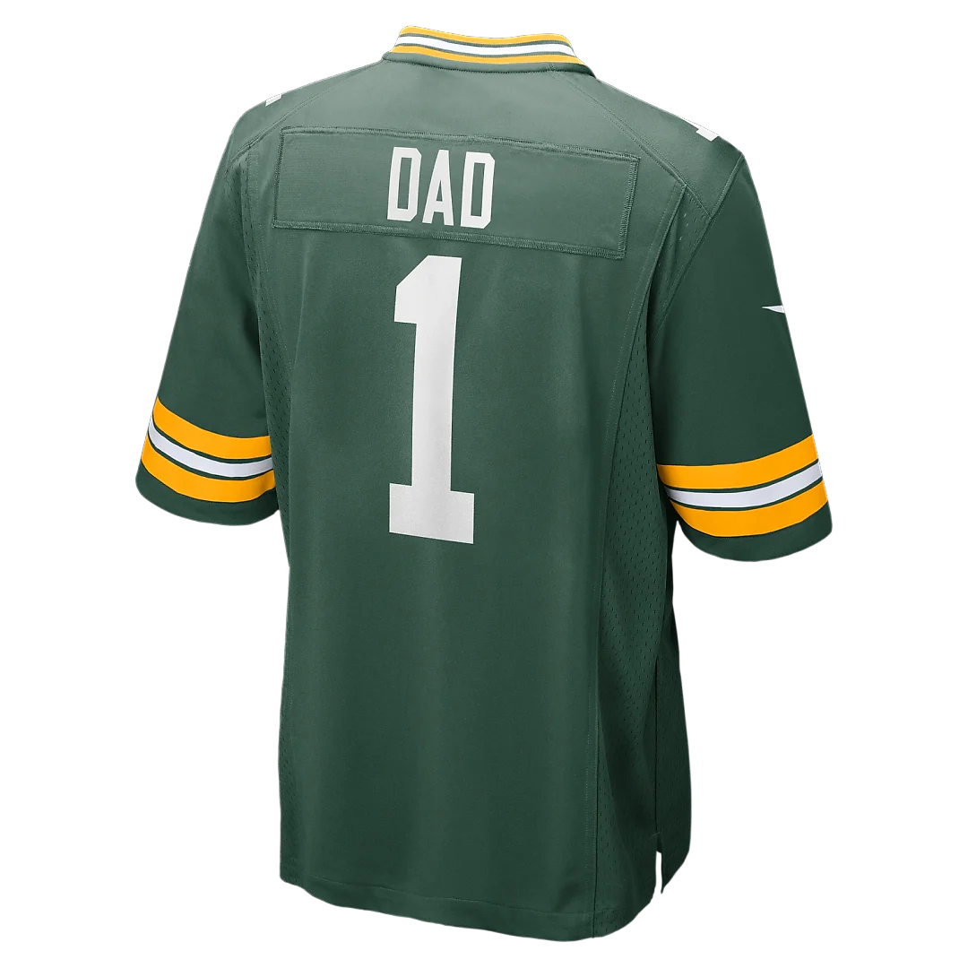Zennovawear Number 1 Dad Green Bay Packers Game Jersey - Green