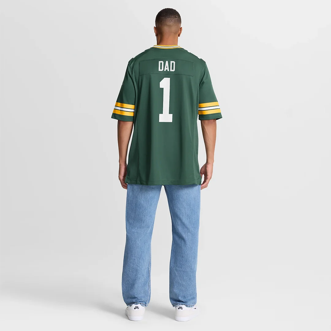 Zennovawear Number 1 Dad Green Bay Packers Game Jersey - Green