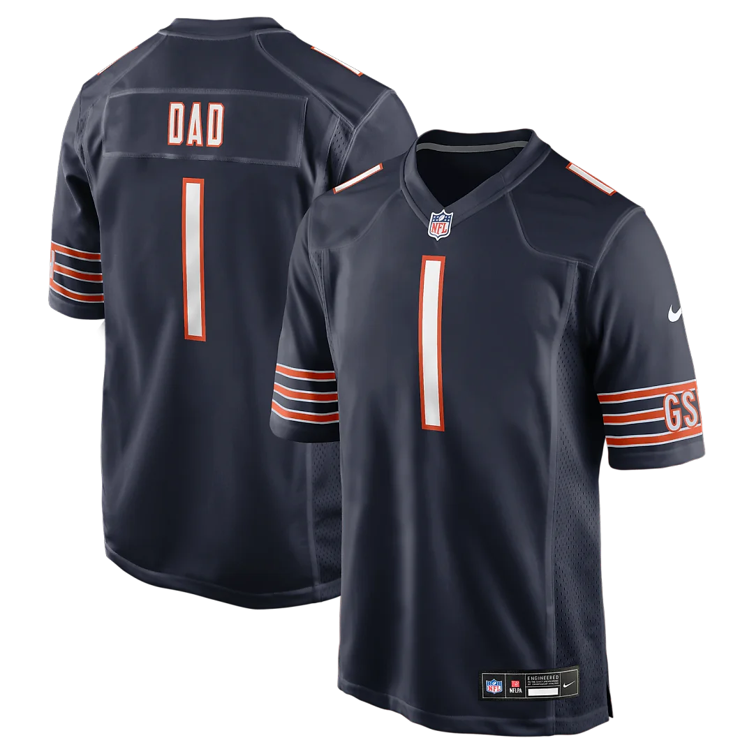 Zennovawear Number 1 Dad Chicago Bears Game Jersey - Navy