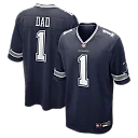 Zennovawear Number 1 Dad Dallas Cowboys Game Jersey - Navy