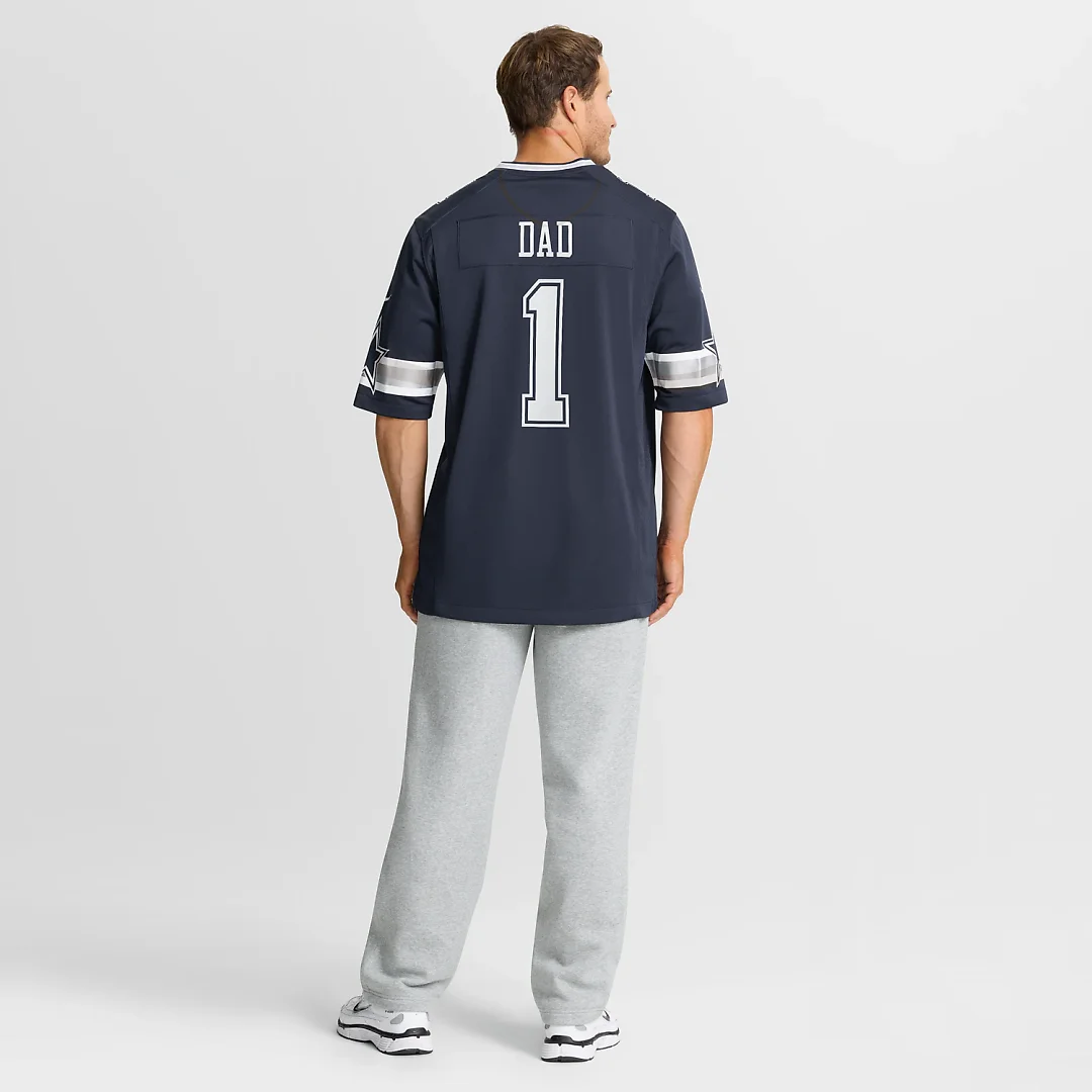 Zennovawear Number 1 Dad Dallas Cowboys Game Jersey - Navy