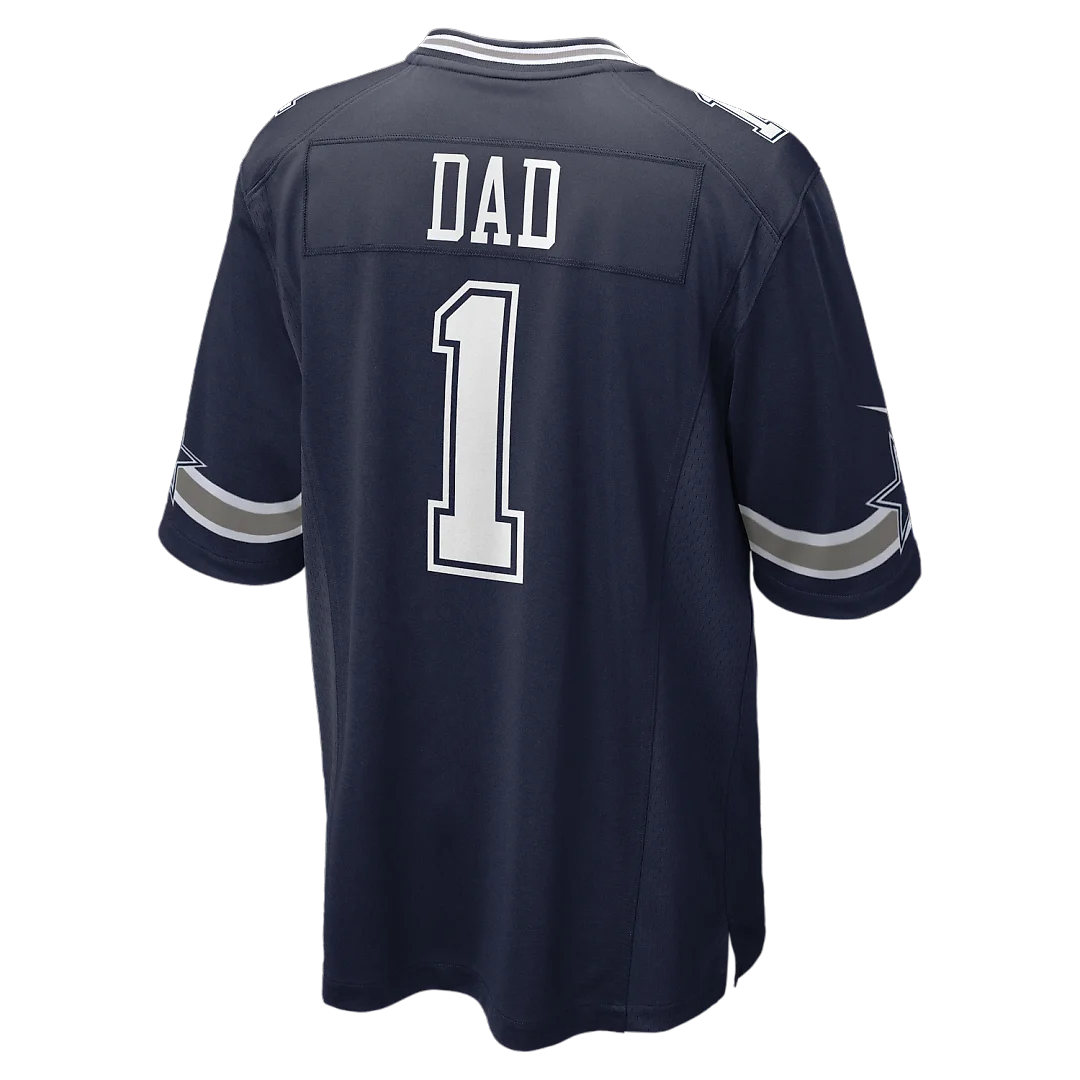 Zennovawear Number 1 Dad Dallas Cowboys Game Jersey - Navy