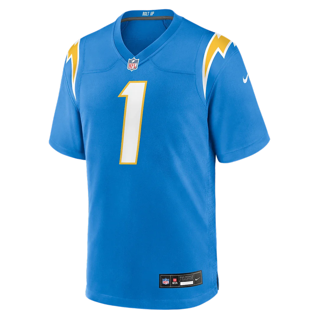 Zennovawear Number 1 Dad Los Angeles Chargers Game Jersey - Powder Blue