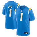 Zennovawear Number 1 Dad Los Angeles Chargers Game Jersey - Powder Blue