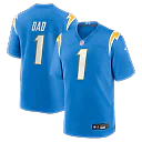 Zennovawear Number 1 Dad Los Angeles Chargers Game Jersey - Powder Blue