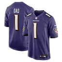 Zennovawear Number 1 Dad Baltimore Ravens Game Jersey - Purple