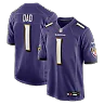 Zennovawear Number 1 Dad Baltimore Ravens Game Jersey - Purple