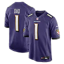 Zennovawear Number 1 Dad Baltimore Ravens Game Jersey - Purple