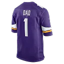 Zennovawear Number 1 Dad Minnesota Vikings Game Jersey - Purple
