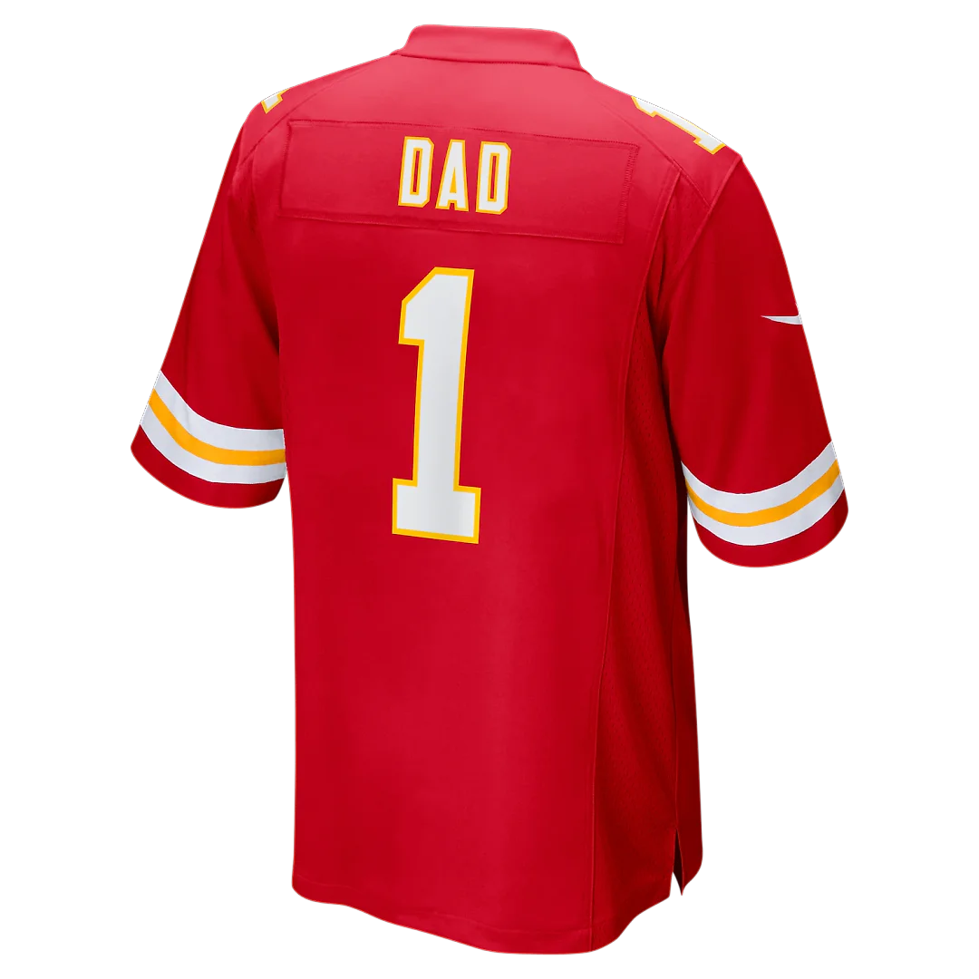 Zennovawear Number 1 Dad Kansas City Chiefs Game Jersey - Red