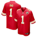 Zennovawear Number 1 Dad Kansas City Chiefs Game Jersey - Red