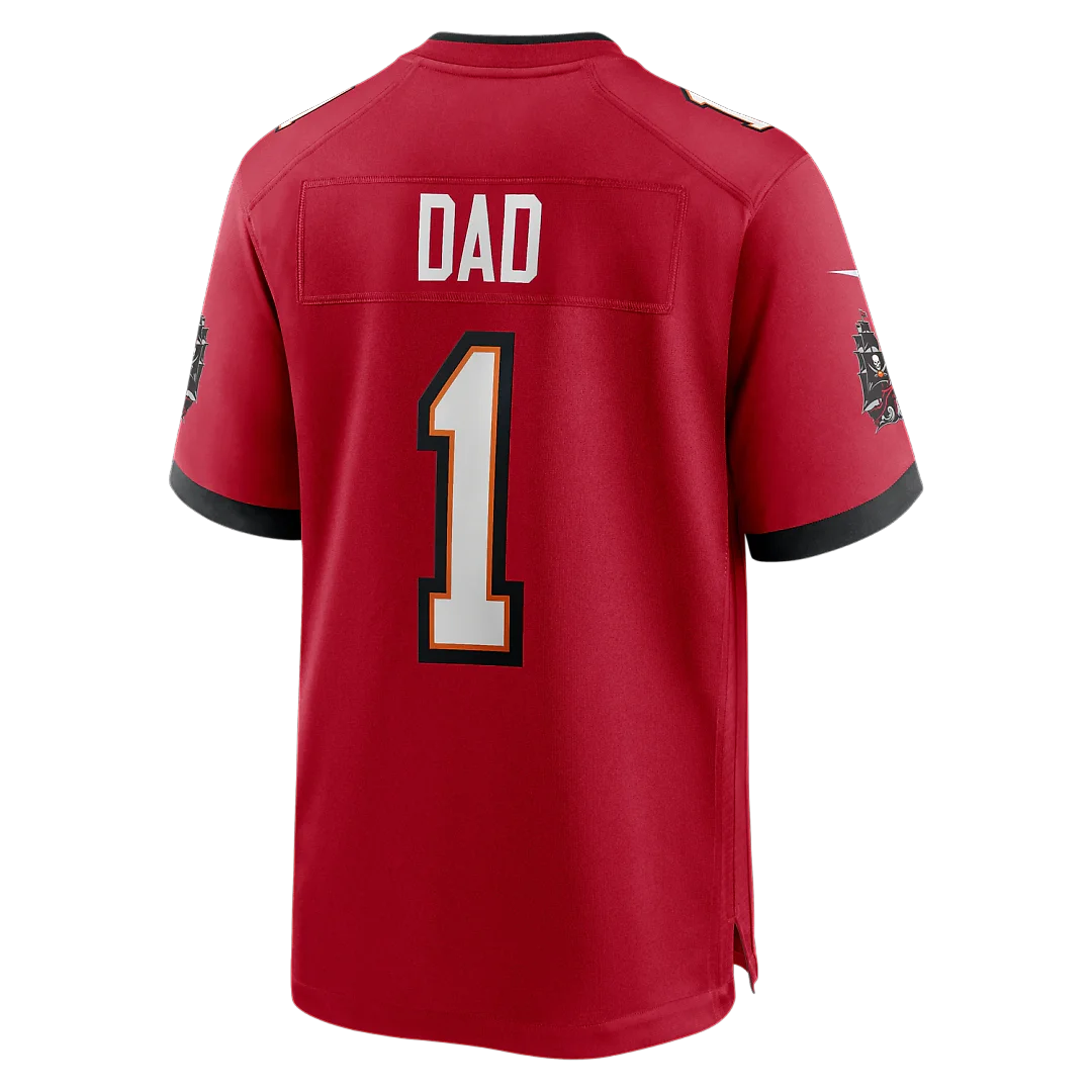 Zennovawear Number 1 Dad Tampa Bay Buccaneers Game Jersey - Red