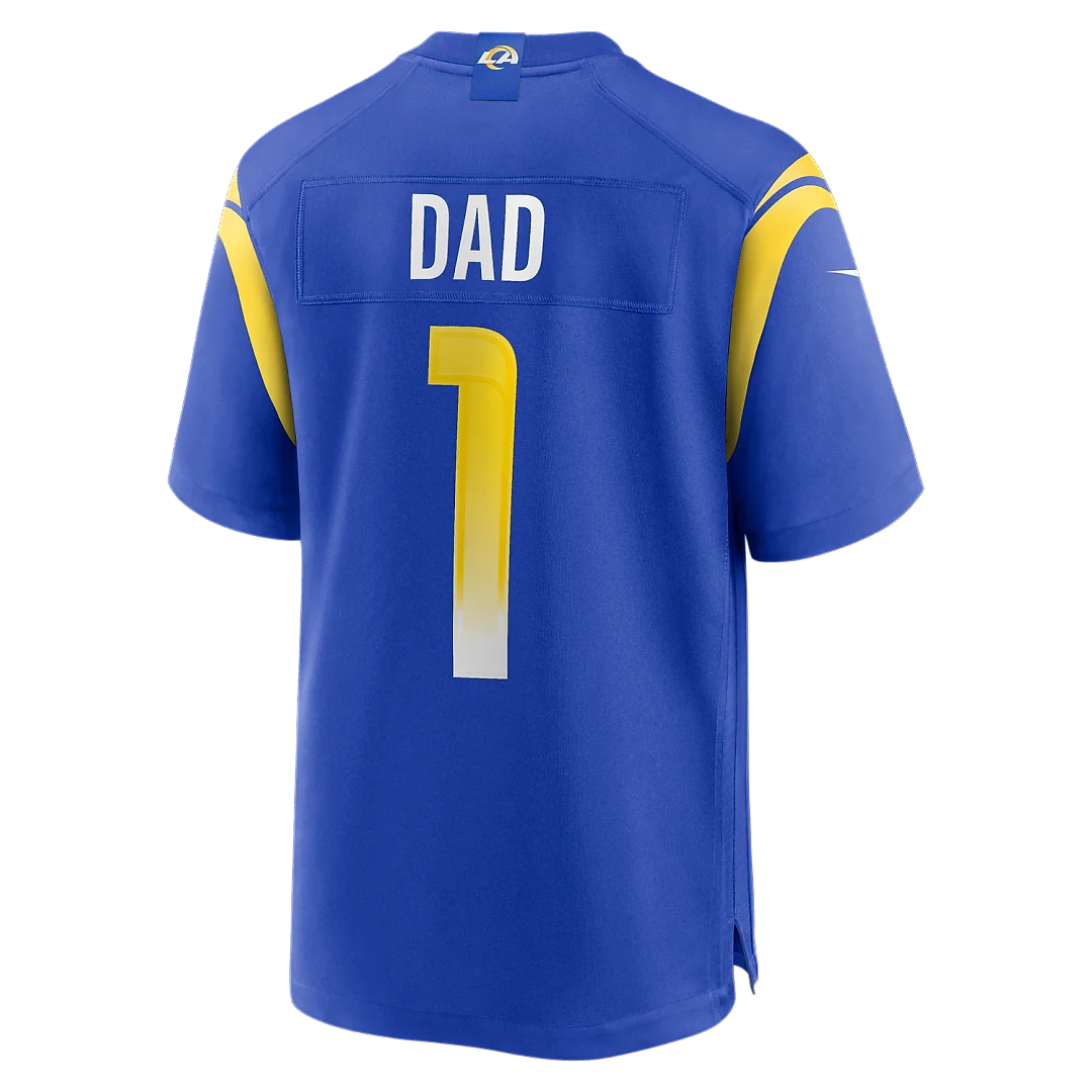 Zennovawear Number 1 Dad Los Angeles Rams Game Jersey - Royal