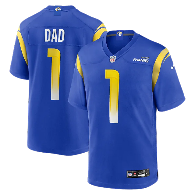 Zennovawear Number 1 Dad Los Angeles Rams Game Jersey - Royal