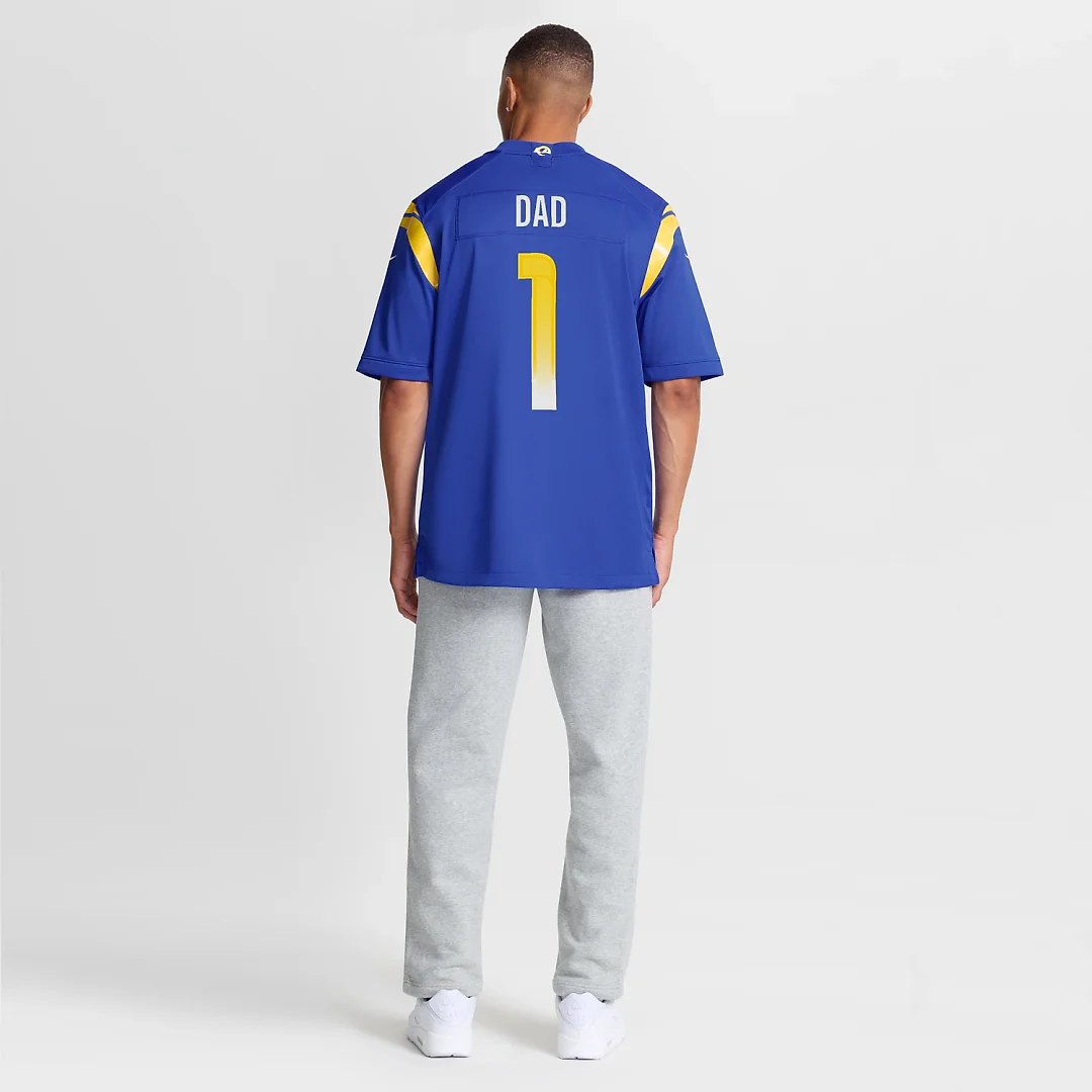Zennovawear Number 1 Dad Los Angeles Rams Game Jersey - Royal