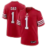 Zennovawear Number 1 Dad San Francisco 49ers Game Jersey - Scarlet