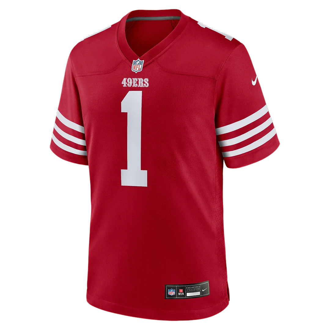 Zennovawear Number 1 Dad San Francisco 49ers Game Jersey - Scarlet