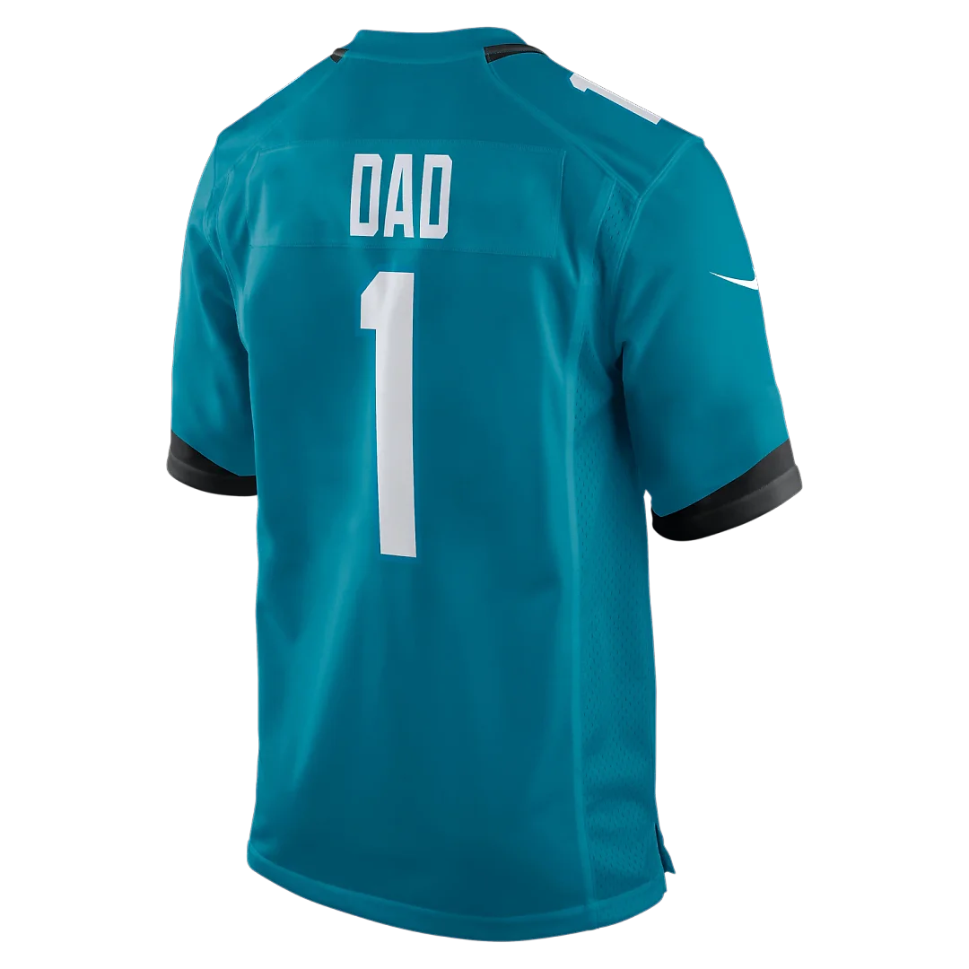 Zennovawear Number 1 Dad Jacksonville Jaguars Game Jersey - Teal