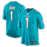 Zennovawear Number 1 Groom Miami Dolphins Game Jersey - Aqua