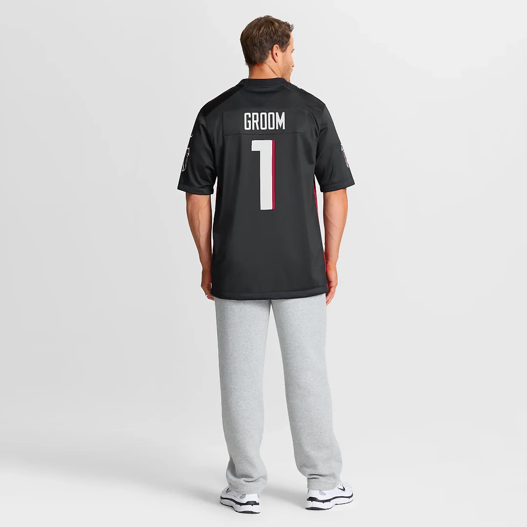Zennovawear Number 1 Groom Atlanta Falcons Game Jersey - Black